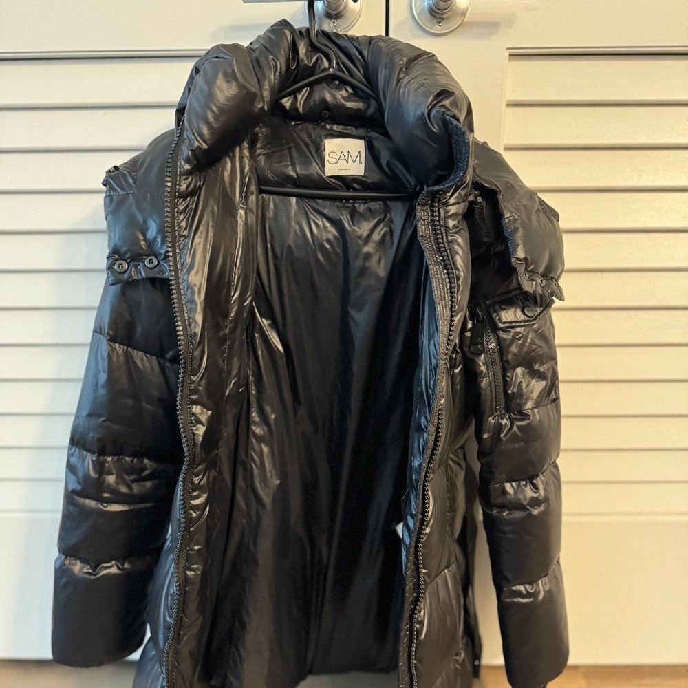 SAM. Soho Belted Down Mid-Length Puffer Jacket (Size M)
